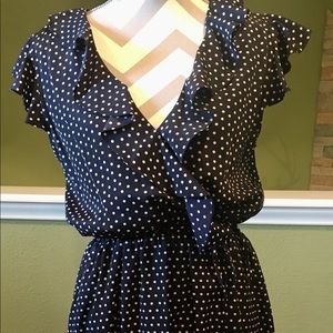 Collective Concepts Polka Dot Flutter Dress